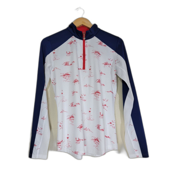 SanSoleil Tops - SanSoleil UPF 50 Women's Long Sleeve 1/4 Zip Shirt - Small